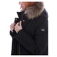 Yes Zee Black Nylon Women Parka