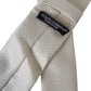 Dolce & Gabbana Off White 100% Silk Adjustable Necktie Men Tie