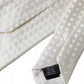 Dolce & Gabbana White Dotted Silk Classic Adjustable Men Tie