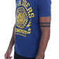 Frankie Morello Stylish Blue Riders Motif Cotton Tee