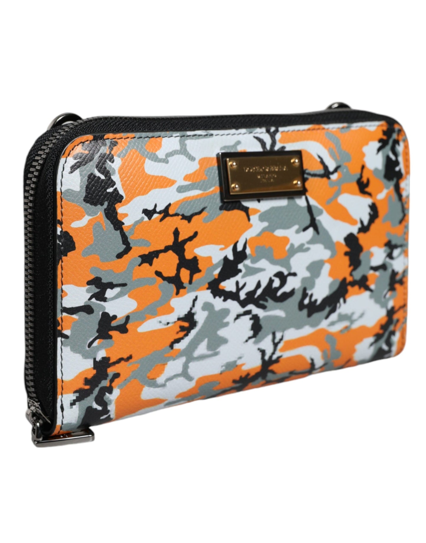 Dolce & Gabbana Multicolor Camouflage Leather Purse Cross Body Bag