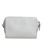 MM6 Maison Margiela White Leather Large Pouch Zip Handbag Women Bag