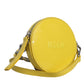 MSGM Yellow Leather Logo Crossbody Sling Shoulder Round Bag