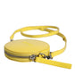 MSGM Yellow Leather Logo Crossbody Sling Shoulder Round Bag