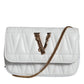 Versace White Quilted Nappa Leather Crossbody Shoulder Bag