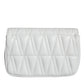 Versace White Quilted Nappa Leather Crossbody Shoulder Bag