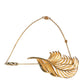 Dolce & Gabbana Gold Tone 925 Sterling Silver Leaf Crystal Chain Brooch