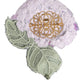 Dolce & Gabbana Multicolor Hydrangea Gold Brass Pin Brooch