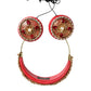 Dolce & Gabbana Red Nappa Leather Floral Crystal Headphone