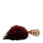 Dolce & Gabbana Red Gold Crystal Fur Headset Audio AUX Headphones