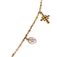 Dolce & Gabbana Gold Tone Brass Chain Religious Cross Pendant Necklace