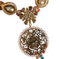 Dolce & Gabbana Gold Tone Brass Embellished Ball Chain Statement Necklace