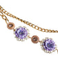 Dolce & Gabbana Gold Tone Floral Crystals Embellished Layered Necklace