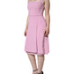 Dolce & Gabbana Pink A-line Flare Viscose Sleeveless Dress