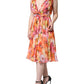 Dolce & Gabbana Multicolor Floral Sleeveless V-neck Midi Dress