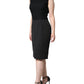 Dolce & Gabbana Black Cotton Sheath Knee Length Dress