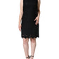 Dolce & Gabbana Black Floral Lace Sheath Sleeveless Mini Dress