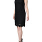 Dolce & Gabbana Black Floral Lace Sheath Sleeveless Mini Dress