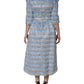 Dolce & Gabbana Light Blue Silver Jacquard A-line Midi Dress