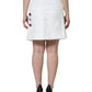 Dolce & Gabbana White Floral Brocade Embellished Mini Skirt