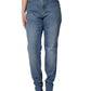 Emporio Armani Blue Washed High Waisted Skinny Women Denim Jeans