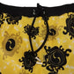 Dsquared² Yellow Black Printed Nylon Beachwear Shorts Swimwear