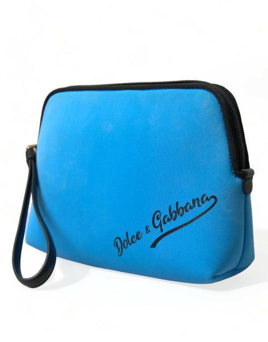 Dolce & Gabbana Elegant Blue Hand Pouch with Strap
