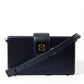 Dolce & Gabbana Elegant Dark Blue Lambskin Leather Box Bag