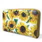Dolce & Gabbana Sunflower Print Leather Continental Wallet