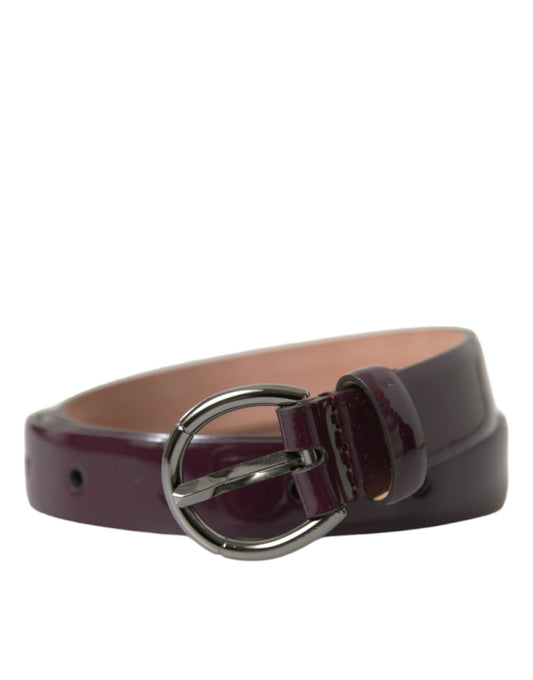 Dolce & Gabbana Elegant Maroon Leather Waist Belt