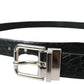 Dolce & Gabbana Elegant Alligator Leather Belt in Black