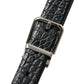 Dolce & Gabbana Elegant Alligator Leather Belt in Black