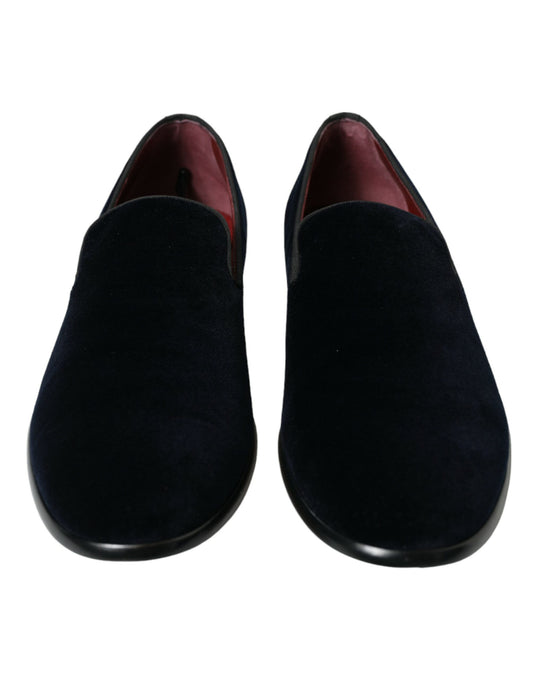 Dolce & Gabbana Elegant Black Velvet Loafers for Men