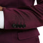 Dolce & Gabbana Maroon Silk Single Breasted Coat Blazer
