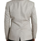 Dolce & Gabbana Beige MARTINI Single Breasted Coat Blazer