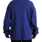 Dolce & Gabbana Royal Blue Cotton Crewneck Sweater