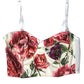 Dolce & Gabbana Floral Silk Blend Bustier Crop Top