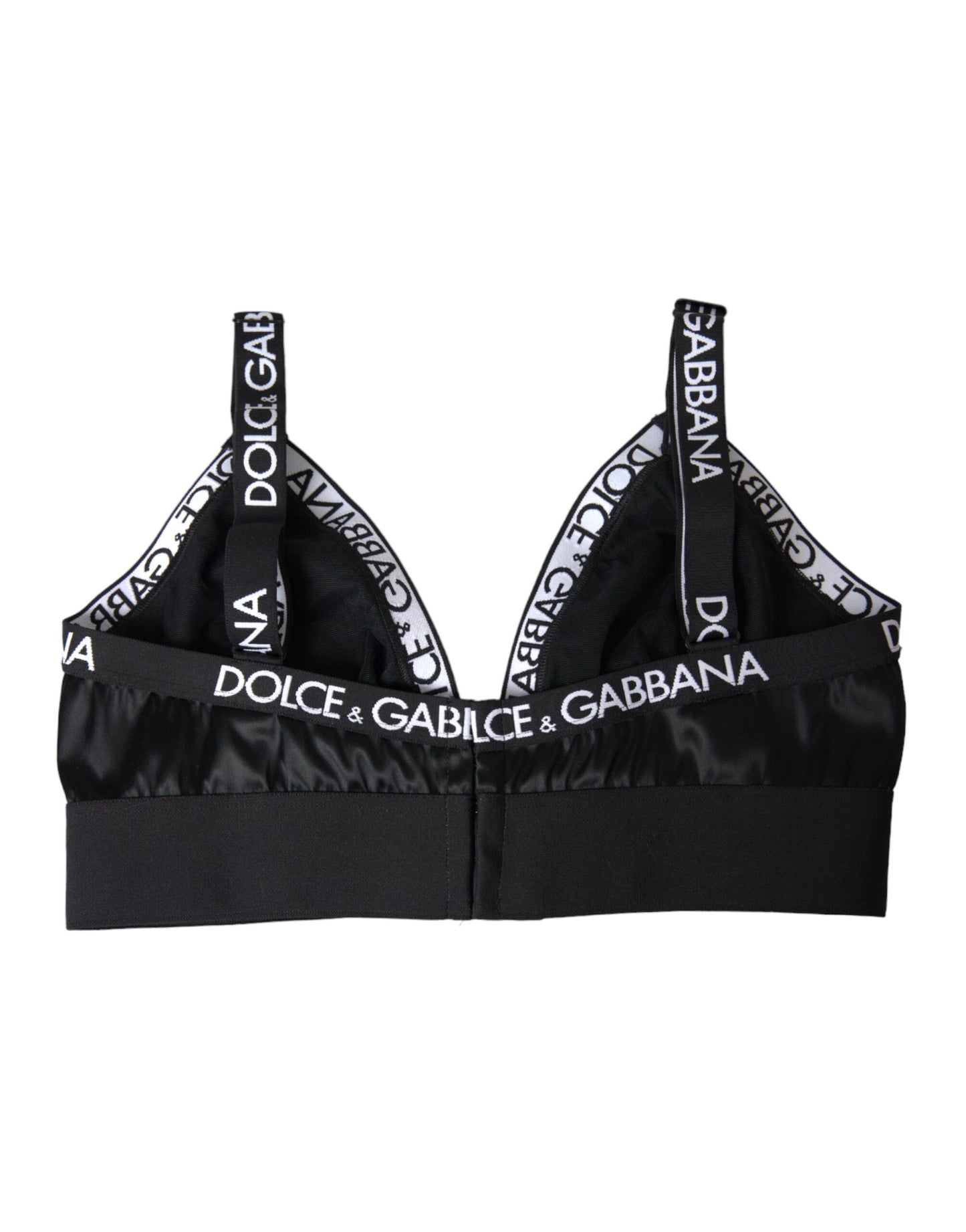 Dolce & Gabbana Black White Logo Print Sports Women Bra Underwear