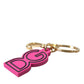 Dolce & Gabbana Chic Gold and Pink Keychain Elegance