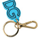 Dolce & Gabbana Elegant Blue Gold Keychain Accessory