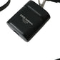 Dolce & Gabbana Black Leather Strap Silver Metal Logo Printed Airpods Case