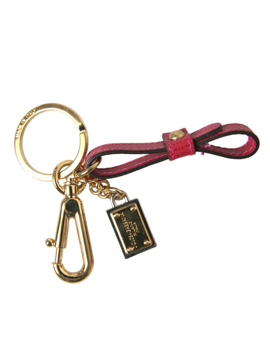 Dolce & Gabbana Stunning Red Leather Keychain