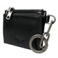 Dolce & Gabbana Black Leather Zip Logo Keyring Coin Purse Keyring Wallet