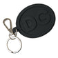 Dolce & Gabbana Chic Black and Silver Logo Keychain