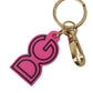 Dolce & Gabbana Chic Gold and Pink Logo Keychain