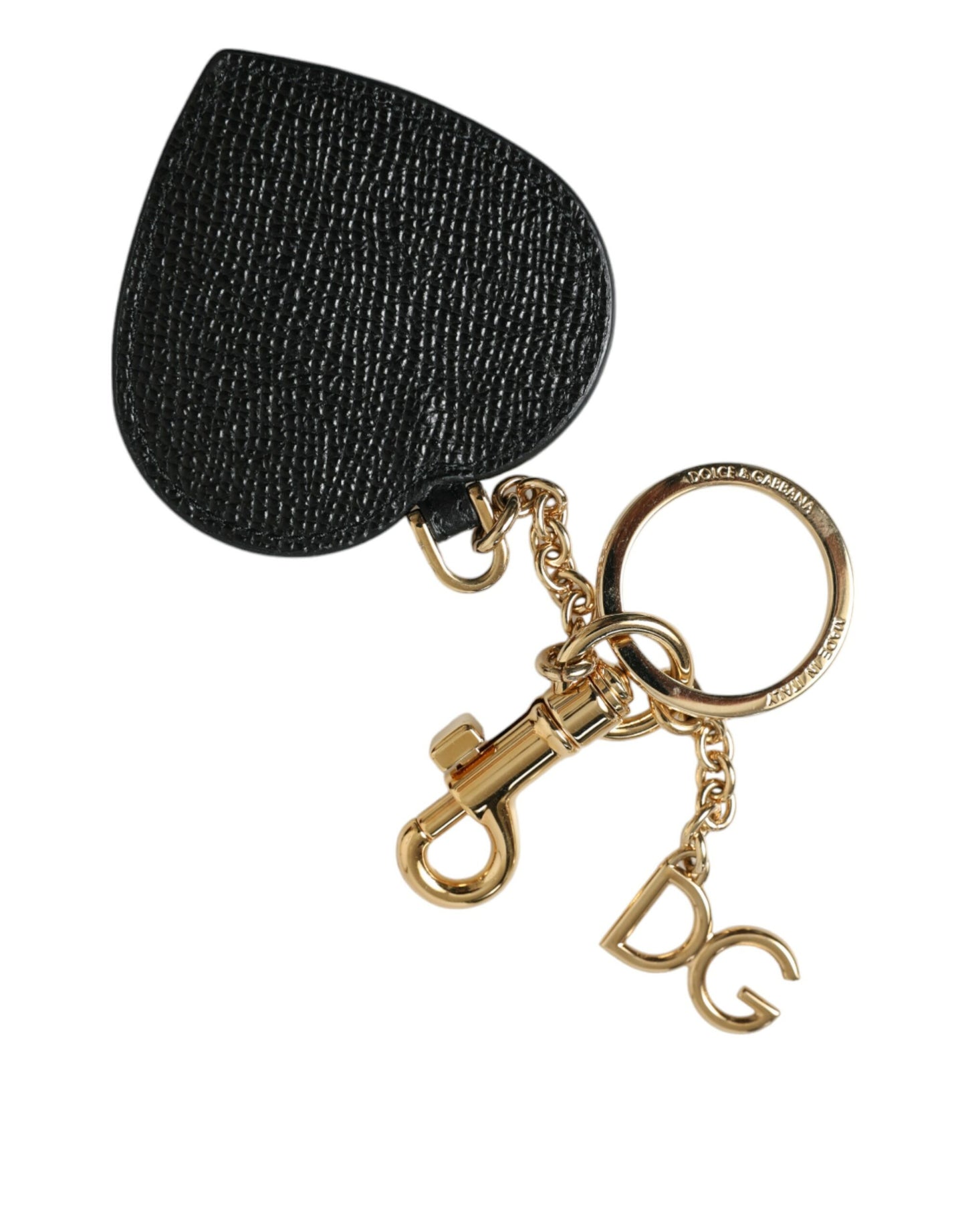 Dolce & Gabbana Stunning Gold and Pink Leather Keychain