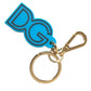 Dolce & Gabbana Elegant Blue & Gold Keychain Accessory