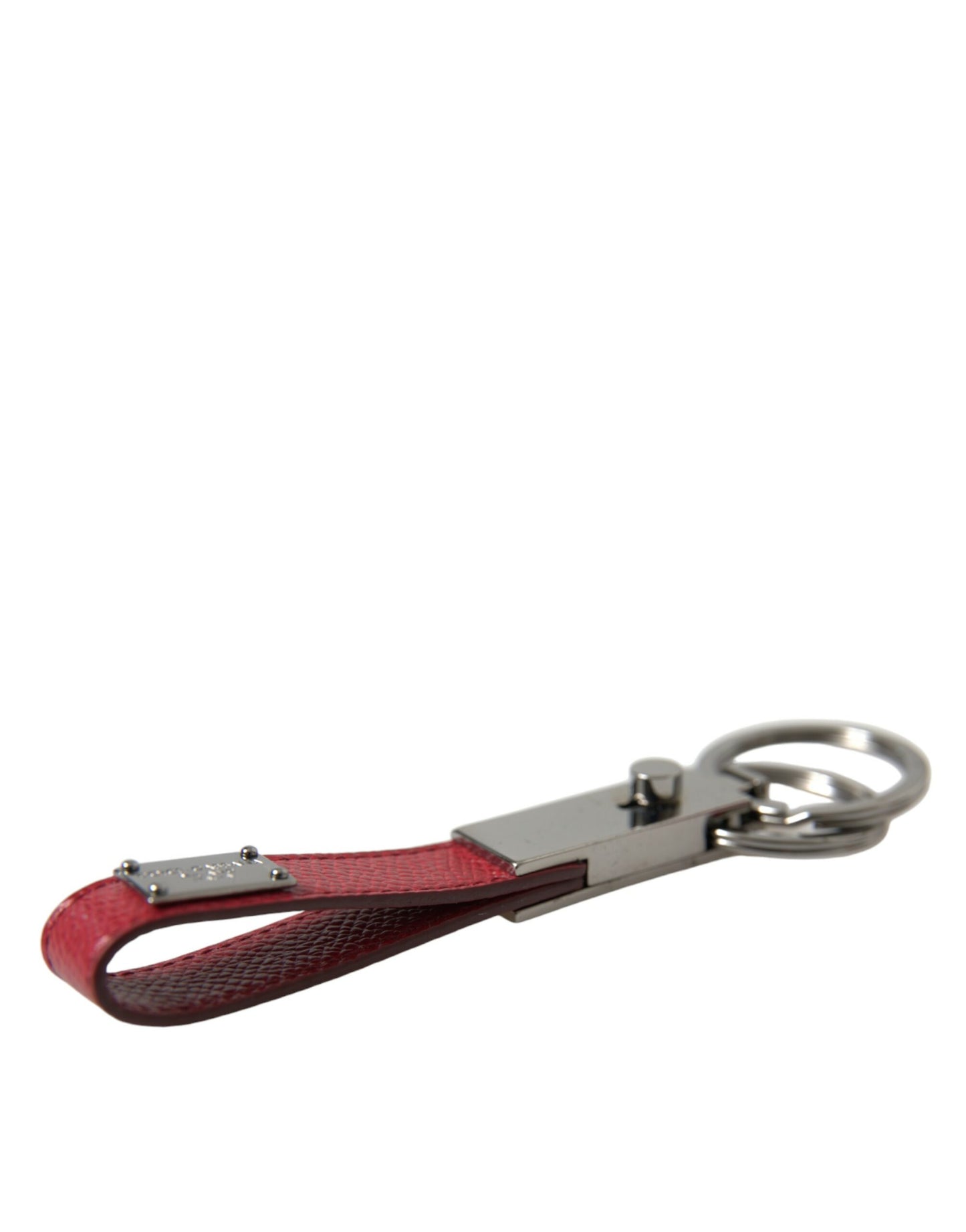 Dolce & Gabbana Elegant Red Leather Trifold Key Holder Case