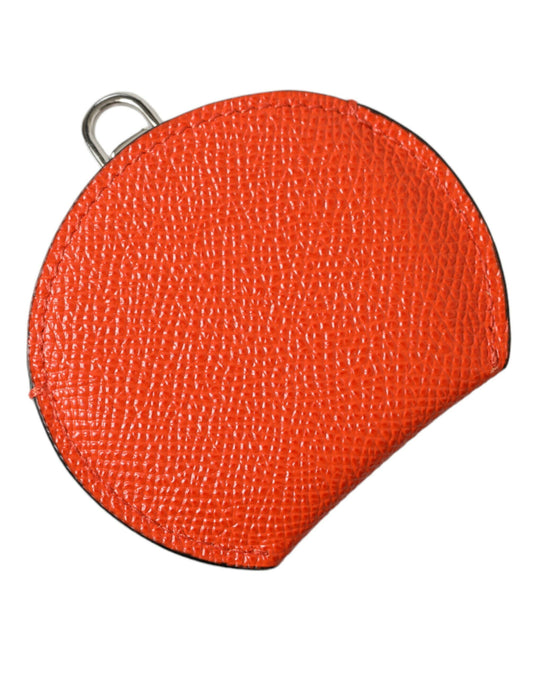 Dolce & Gabbana Elegant Orange Leather Mirror Holder
