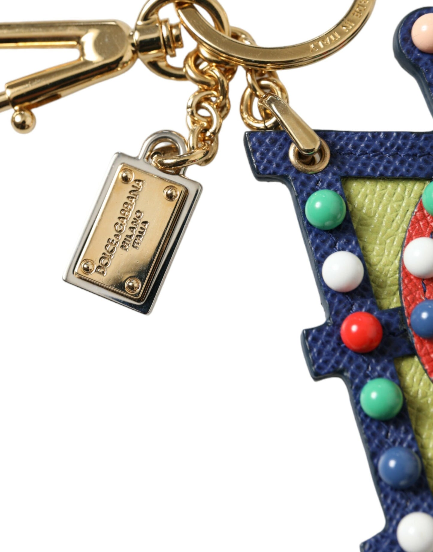 Dolce & Gabbana Multicolor Cellulose Designer Keychain